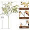 Artificial Greenery Stems, 43.3" Nandina Branches Tall Faux Plant Stems for Vase, Greenery Decor Stems Leaves Bunches for Shop Garden Office Home Décor,2Pcs,Orange